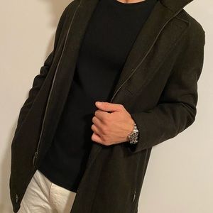 Brown Wool Coat by Jos. A. Bank